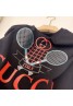 グッチ Tシャツ ハイブランド 半袖Tシャツ 原宿系 Gucci T-shirt 黒白プリント 春夏秋 テニスラケット 個性 ダンス衣装 韓国風 大きいサイズ ヒップホップ カジュアル 通学 激安 ファッション メンズ レディース