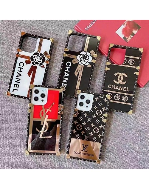 ルイヴィトン iphone 13/13 mini/13 pro/13 pro maxケース ブランド CHANEL トランク型 シャネル LV iphone 12/12pro/12 pro maxケース YSL シリコン クリアケース イブサンローラン アイフォン 8/7 plusケース 保護 モノグラム ファッション お洒落 メンズ レディーズ