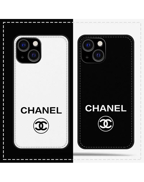 Chanel/シャネル ブランド iphone 13 pro/13 pro max/13 miniケース 個性 ステッチ レザー ジャケット型 黒白色 モノグラム アイフォン13/12/11/x/xr/xs/8/7カバー 大人気 メンズ レディーズ 