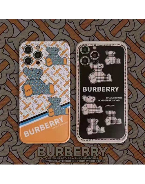 Burberry バーバリー iphone13/12S/12Pro/12Pro Maxケース ブランド 可愛い 熊縞柄 モノグラム ジャケット型 ブランド アイフォンxr/xs max/11pro/x/8/7 plusケース ファッション メンズ レディース
