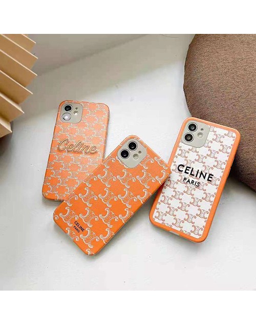 セリーヌ ブランド iphone13/13 mini/13 pro/13 pro maxケース 個性潮 刺繍風 CELINE 四角保護 アイフォン12/11/x/xs/xr/8 plus/7カバー ファッション モノグラム ジャケット型 高級 人気 レディース