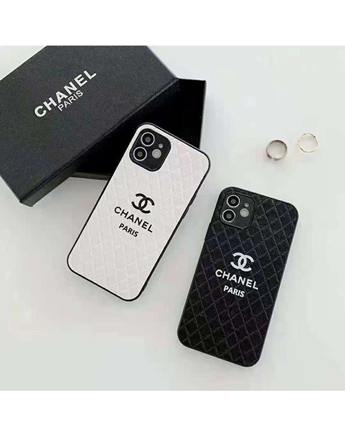 CHANEL/シャネル iphone 13 pro/13 pro max/13 miniケース ハイブランド レザー 簡約 贅沢 ジャケット型 アイフォン13/12/11/x/8/7カバー 黒白 レディース