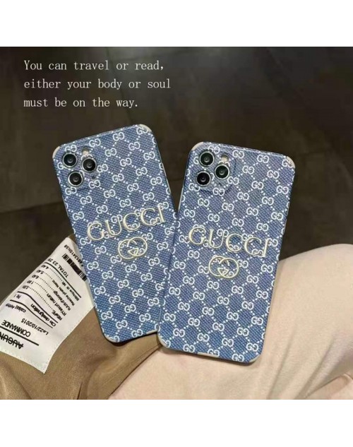 グッチ ブランド 刺繍風 iPhone 13 Pro/12S/12 Mini/12 Pro Max/11 Pro Maxケース お洒落 背面ロゴ GUCCI ジャケット型 GGモノグラム 全面保護 シンプル メンズ レディース