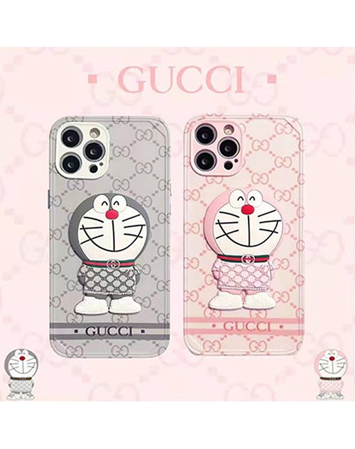 グッチ＆ドラえもん コラボ ブランド iPhone13/12S Pro Maxケース 個性 Gucci x Doraemon ジャケット型 GG柄 iphone 12 pro/12 mini/12 pro maxケース TPU 人気 四角保護 アイフォン12/11/x/xs/xr/8/7スマホケース ファッション メンズ レディース