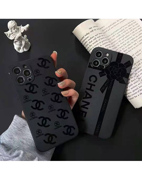シャネル iphone 13/13 pro/13 mini/13 pro max/12/11ケース 個性 CHANEL ブランド 韓国風  モノグラム柄 TPU ジャケット型 黒色 アイフォン11 pro/x/xs/xr/8/7カバー メンズ レディース
