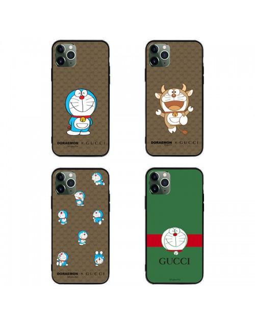 グッチ ブランド ドラえもん 猫模様 iphone12/12pro maxケース かわいい Gucci セレブ愛用  Galaxy s20/note20/s10/s9 plusケース 牛頭角 xperia/aquos/huawei全機種対応 iphone x/8/7 plusケース 大人気 ファッション