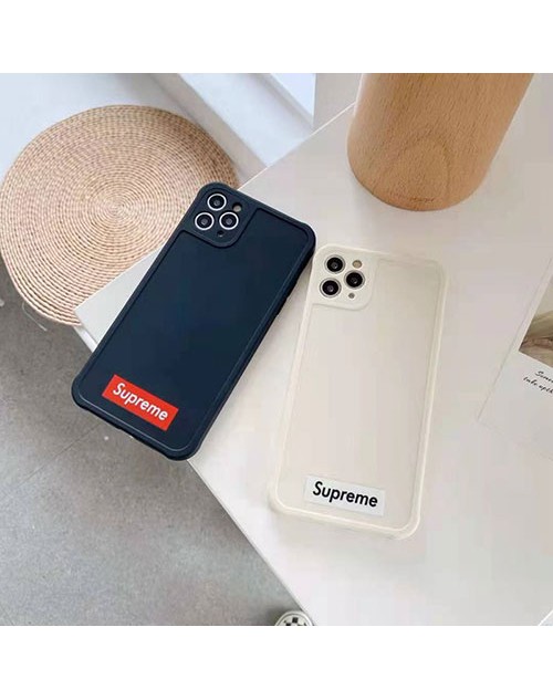 シュプリーム iphone 12 mini/12 pro/12 miniケース ビジネス SUPREME セレブ愛用 黒白色 iphone11/11pro maxカバー ジャケット簡約 ファッション iphonexr/xs maxケースシンプルアイフォン x/8/7 plusケース ファッション個性