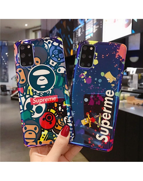 シュプリーム ブランド iphone 12/12 pro/12 mini/12 pro maxケース 全機種対応 Stussy Galaxy s21+/s20 ultra/s10ケース 迷彩色 衝撃吸収 ステューシー Aape 耐衝撃 Bape おしゃれ Supreme 保護 HUAWEI 5Gケース パロディ風 
