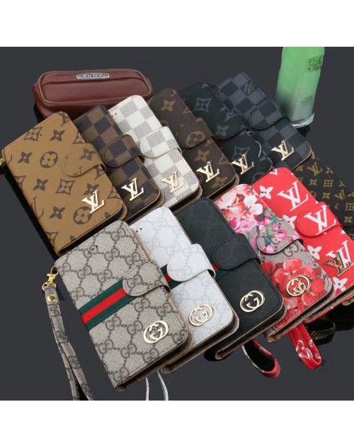 Gucci/グッチ ブランド iphone 13 pro/13 pro max/13 miniケース 手帳型 LV/ルイヴィトン お洒落 アイフォン13/12 pro max/x/xs/xr/8/7plusカバー 花柄 galaxy note10 plusケース モノグラム メンズ ストラップ付き ファッション レディーズ