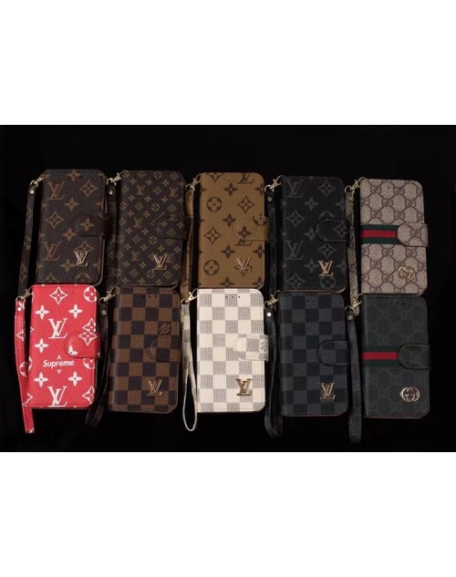 LV Supreme ルイヴィトン シュプリーム コラボ 手帳型 iphone 15 pro max/15 pro/14 plus/15/13miniカバー ストラップ付き Galaxy s23/s23/+s23 ultra グッチ ブランド アイフォン14 プロマックス 14プロ 14プラス 14ケース 発売 激安