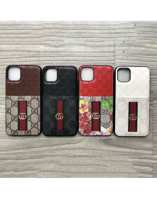 グッチ gucci ブランド iphone 12/12 mini/xr/xs max/11/11proケース 贅沢品 アイフォン 12 pro max/x/8/7 plusケースgalaxy s10/s10e/s10plusケースギャラクシー s9/s8 plus/note9/8ケースポケット付き