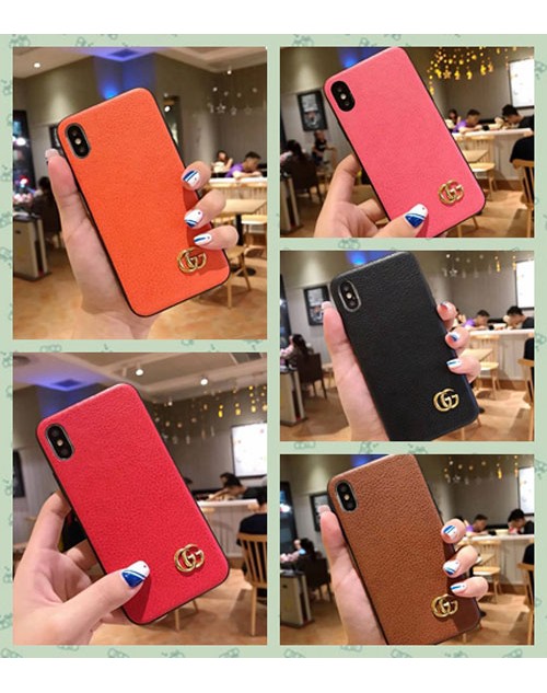 グッチ iPhone xs/xs plusケース gucci Iphone9/x/8/7 plusスマホケース Galaxy s10/s9ケースブランド Iphone6/6s Plus Iphone6/6sカバー ジャケット 合金ロゴ