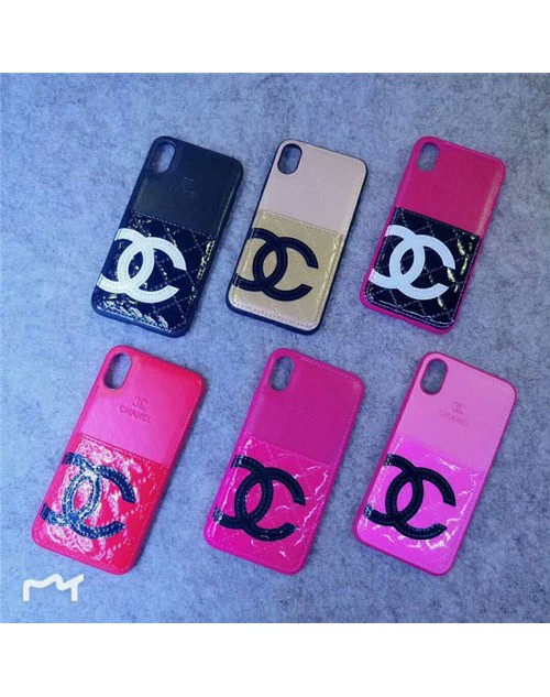 chanel iPhone xr/xs max/xsケース シャネル iphone x/8/7スマホケース ブランド Iphone6/6s Plus Iphone6/6sカバー ジャケット スプライス設計