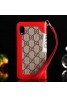 gucci iPhone xr/xs max/xs/11 pro maxケース グッチ iphone x/8/7スマホケース ブランド Iphone6/6s Plusカバー 手帳型 ストライプ付き UFO絵柄