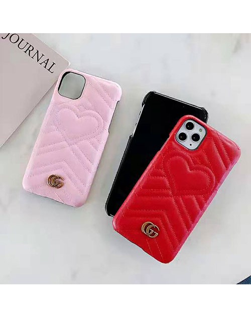 GUCCI iPhone 11/11 pro/xr/xs max/xsケース グッチ iphone x/8/7スマホケース ブランドgalaxy s10/s9/s8 plusケース Iphone6/6s Plusカバー ジャケット モノグラム 心絵柄