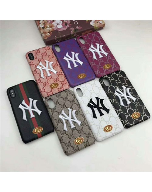 gucci iPhone xr/xs max/xsケース グッチ iphone x/8/7スマホケース ブランド Iphone6/6s Plus Iphone6/6sカバー ジャケット モノグラムロコマック 刺繍