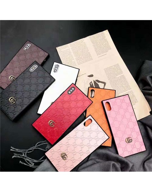 gucci iPhone xr/xs max/xsケース グッチ iphone x/8/7スマホケース ブランド Iphone6/6s Plus Iphone6/6sカバー ジャケット モノグラムロコ 直角