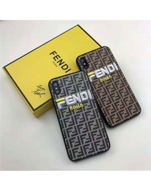 fendi iPhone xr/xs max/xsケース フェンデイ iphone x/8/7スマホケース ブランドIphone6/6s Plusカバー ジャケット 刺繍