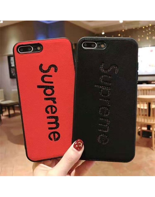 supreme iPhone xr/xs max/xsケース シュプリーム iphone x/8/7スマホケース ブランドIphone6/6s Plusカバー ジャケット 凹み文字