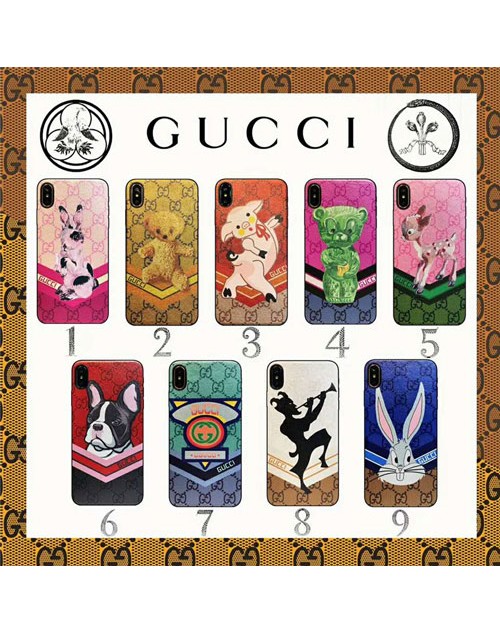 gucci iPhone xr/xs max/xs/11pro max/ HUAWEI p30/p30 pro ケース グッチ iphone x/8/7スマホケース ブランド Iphone6/6s Plusカバー ジャケット 動物絵柄 可愛