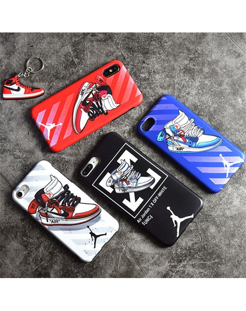 jordan iPhone xr/xs max/xsケース nike iphone x/8/7スマホケース ブランドoff white Iphone6/6s Plusカバー ジャケット スニーカー絵柄