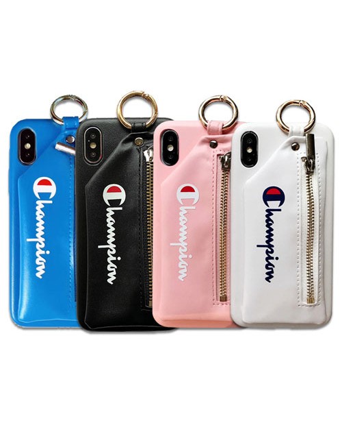 champion iPhone xr/xs max/xsケース チャンピオン iphone x/8/7スマホケース ブランド Iphone6/6s Plusカバー ジャケット スロット付き 