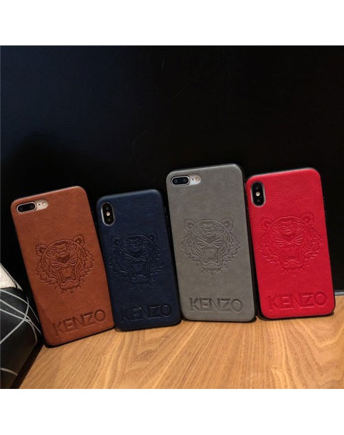 ケンゾー KENZO iphone xr/xs max/11/11pro maxケース アイフォンx/xsケース ブランド虎頭付き iphone 8/7 plusケース オシャレカッコイイ iphone6/6s plusケース ファッション人気