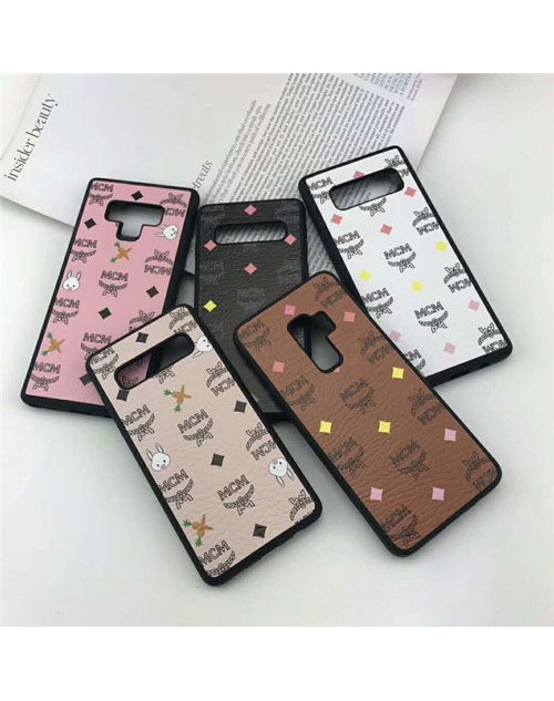 MCM galaxy s10/s10e/s10plusケース エムシーエム Galaxy s9/s8 plusケース 独特ロゴ オシャレブランドギャラクシー note9/note8ケース可愛いうさぎ