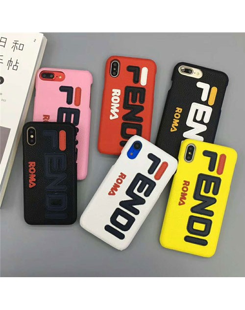 fendi フェンデイ iphone xr/xs maxケース ブランド アイフォン x/テンケース オシャレ混色iphone 8/7 plusケース ファッション大人気