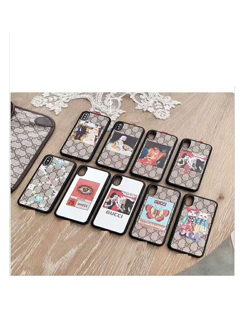 gucci Galaxy s10/s10+ケース ブランドグッチ ギャラクシー s10e/s9 plusケース 個性プリント iphone xr/xs maxケース オシャレ可愛いアイフォン 8/7 plusケースファッション大人気