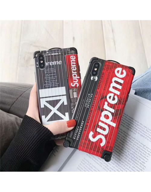 supreme iphone xr/xs maxケースシュプリームブランド iphone x/8 plusケース トランクデザインアイフォン 7/6s plusケース ファッション大人気