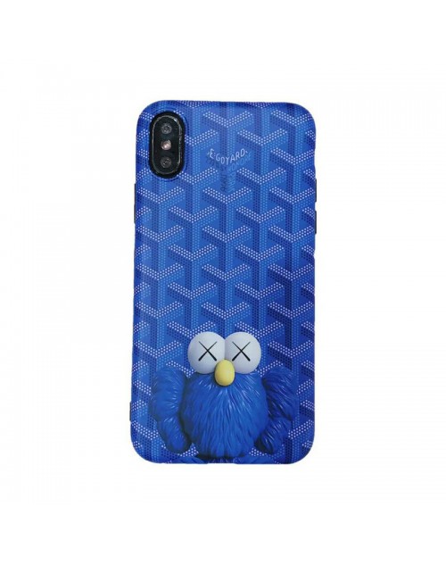 ゴヤール KAWS iphone xr/xs maxケース ブランド 個性 iphone x/xsケース 人気アイフォン 8/7 plusケース ファッション薄型カバー 男女兼用