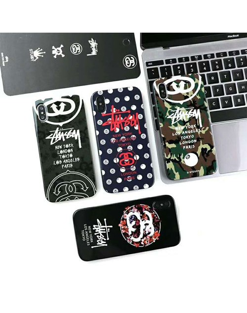 stussy ステューシー iphone xr/xs maxケース ブランド個性 iphone x/xsケース 迷彩 花柄 アイフォン 8/7 plusジャケットケース 潮流メンズレディース兼用