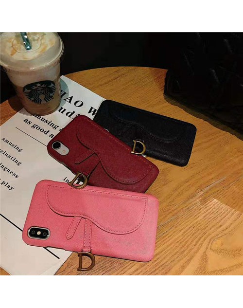 dior iphone xr/xs maxケース ディオール アイフォン xs/xケース レディース向け iphone 8/7 plusケース ファッションオシャレスタンド機能付き