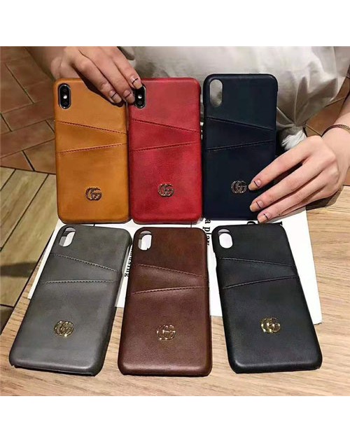 グッチ gucci iphone xr/xs maxケース ブランド iphone 11/XI plusケース お洒落新品 アイフォン x/8/7 plusケース 高級ビジネス風カードポケット付き