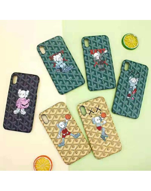 GOYARD ゴヤール iphone xr/xs maxケース ブランド iphone xi/11R/11 Maxケース 個性KAWS  iphone x/8/7 プラスケース ファッション人気キャラクターケース