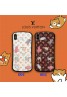 ルイヴィトン iphone XR/XI/11Rケースブランド iphone xs/11 maxケース可愛い猫犬プリント付き アイフォン x/8/7 plusケースペアファッション新品