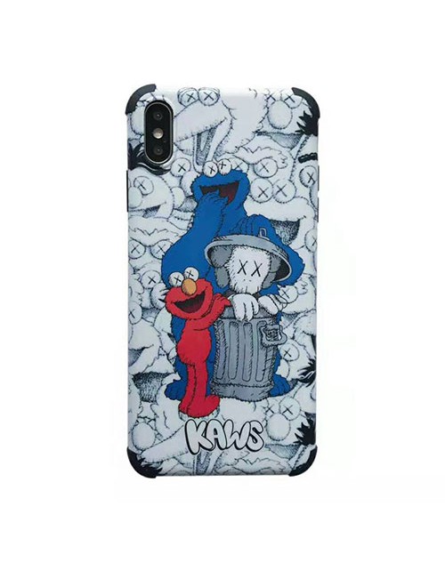 KAWS iphone xi/11r/11 pro maxケース キャラクター iphone xr/xs maxケース 可愛いプリント iphone x/8/7 プラスカバー ファッションオシャレ