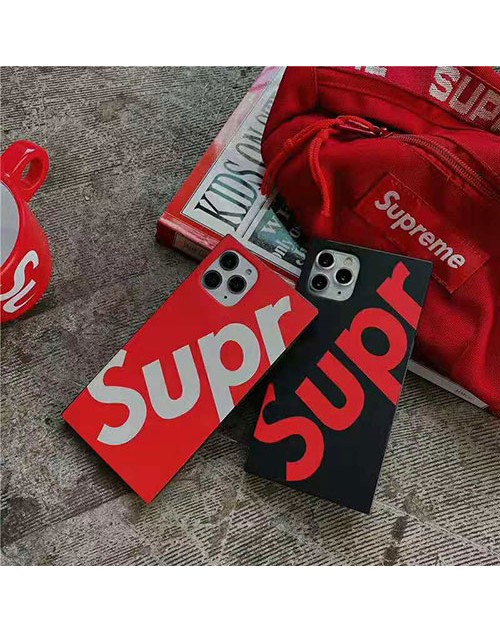 シュプリーム supreme iphone11/11pro maxケース個性潮流ブランドiphone xr/xs maxケースペアお揃い アイフォン x/8/7 plusケースファッション人気四角型スマホケース