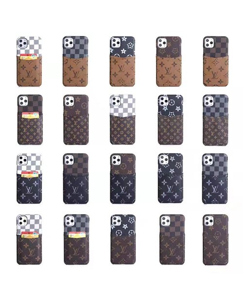 LV ルイヴィトン iphone11/11pro max/ se2 Huawei P30/P30pro ケースブランド ビジネス風背面カード入れGalaxy s10/note10/s9 plusケース お洒落モノグラム ダミエ アイフォン