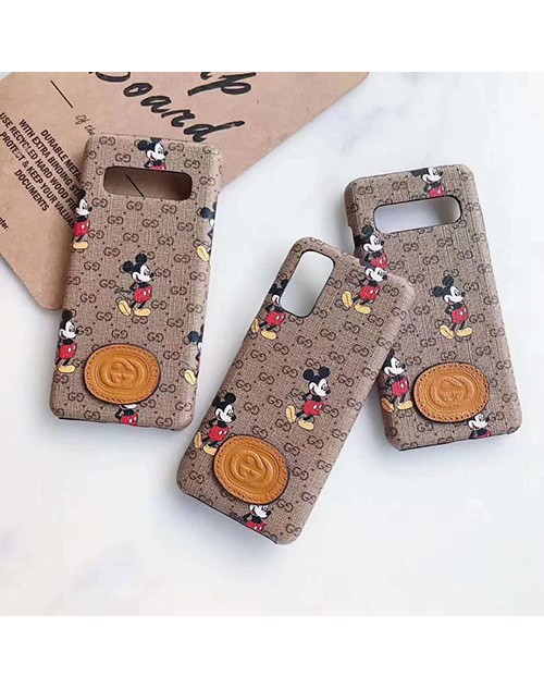 GUCCI/グッチディズニーミッキーコラボhuawei mate30/p30 pro iphone se2 galaxy s20+ iphone xr/xs maxケース男女兼用人気ブランドGalaxy s10/s20+/s20 ultraケース手帳型ケースメンズ iphone11/11pro maxケース 安いアイフォン12カバー レディース バッグ型 ブランド