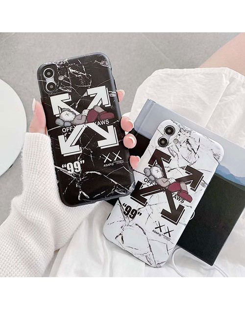 KAWS&Off-Whiteブランド iphone 11/xr/xs max/se2ケース 女性向け セレブ愛用 iphone12/11pro maxケース 激安 iphone 11/x/8/7 スマホケース LINEでご注文可 シンプル ファッション 