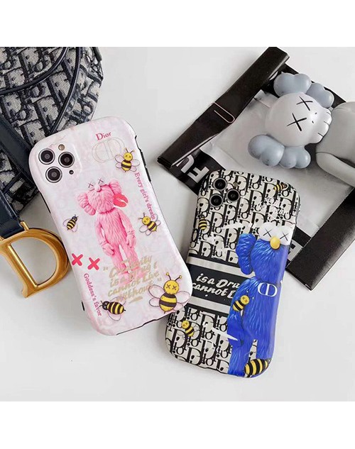 Dior/ディオール iphone 11/xr/xs maxケース 女性向け iphone 7/8 plus/se2ケース ビジネス ストラップ付き 安い セレブ愛用 Kaws 激安 アイフォン11/11pro maxケース ファッション メンズ レディーズ　 