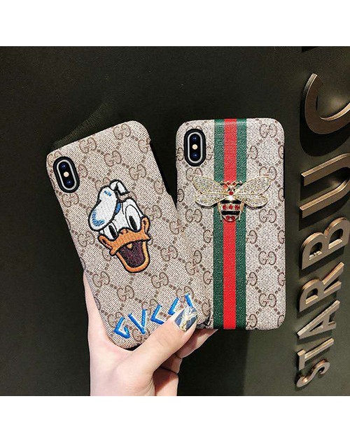 Gucci/グッチ 蜂柄 女性向け huawei mate 30proケース ドナルドダック柄  iphone 11/x/8/7 plusケース ファッション 経典 メンズ シンプル ジャケット ins風  Galaxy s10/s20+ケース かわいい アイフォンx/xs/xrケース メンズ レディーズ 