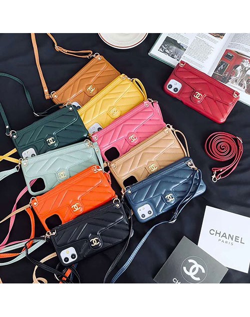 Chanel/シャネル アイフォン12/11ケース ストラップ付 ペアお揃い iphone 11/xs/x/8/7/se2ケース 女性向け iphone 11/xr/xs maxケース シンプル huawei mate 30 prosケース ジャケット型 アイフォンiphone xs/11/8 plusケース おまけつき レディース 