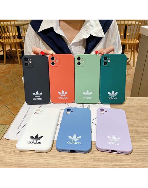 アディダス iphone 12 mini/12 pro/12 pro maxケース  Adidas トレフォイル 三つ葉 ビジネス シロツメクサ シンプル iphone 12/11/11 pro/11 pro maxケース ジャケットアイフォン12カバー レディース バッグ型 ブランド iphone x/8/7 plus/se2ケース大人気