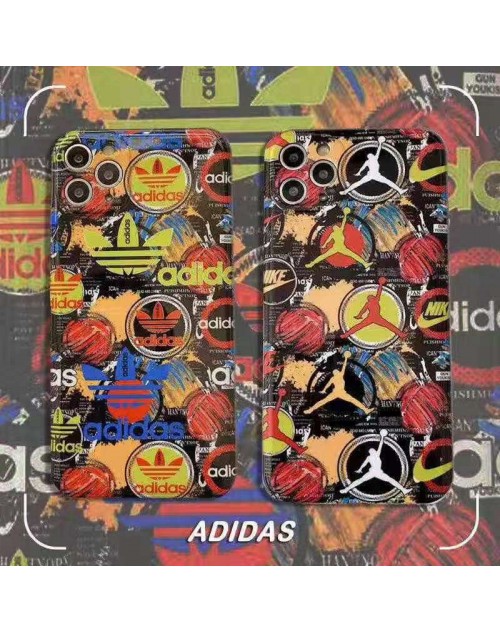 Adidas/Jordan ブランド iphone12/12pro maxケース かわいいアイフォンiphone xs/x/8/7 plusケース ファッション経典 メンズモノグラム ブランドiphone 12ケース ファッション