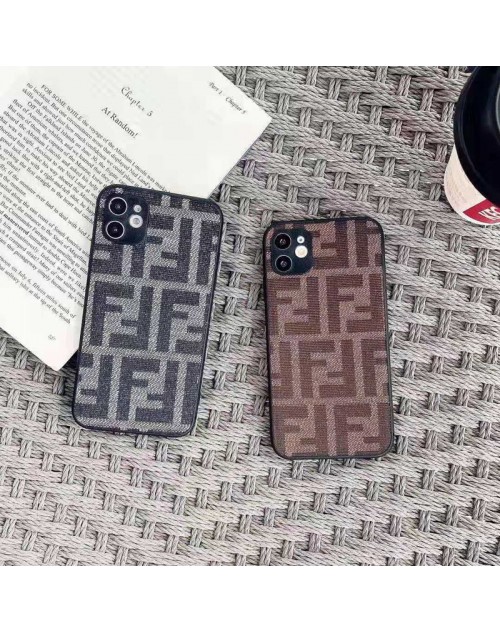 フェンデイ ブランド iphone12/12pro maxケース かわいい ビジネス 縫い布製 個性潮 おまけつき Fendi iphone x/xr/xs/xs max/8plus/11proケース ファッション アイフォン12mini/12 pro maxカバー バッグ型 レディース