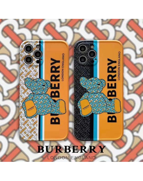 Burberry/バーバリー iphone12pro/12pro maxケースブランド 熊柄 ジャケット型 モノグラム 人気 2020 iphone12ケース 高級 iphone xr/xs max/11proケース ブランド iphone x/8/7 plusケース 大人気 メンズ レディース