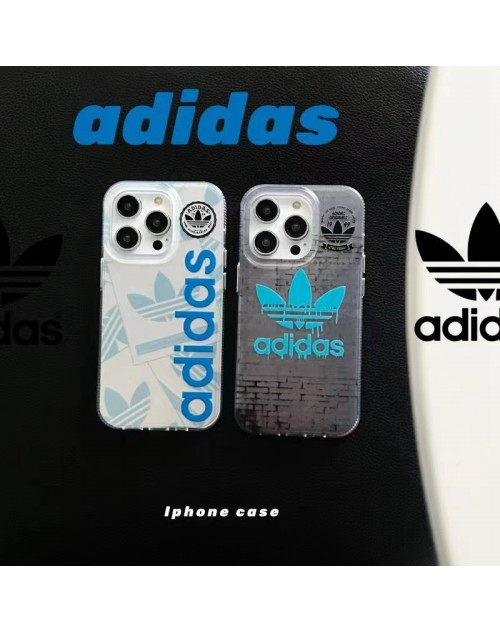 アディダス ADIDAS ブランド モノグラム アイフォン14プロマックス/13/12/11カバー モノグラム ジャケット型 キャンバス iphone14Pro max/14Pro/14スマホケース 男女兼用